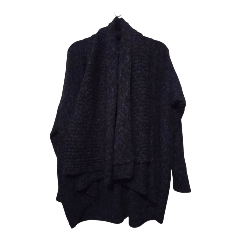 Michael Stars Open Cocoo Wrap Cardigan Womens M/L Blue Black Cozy Lagenlook